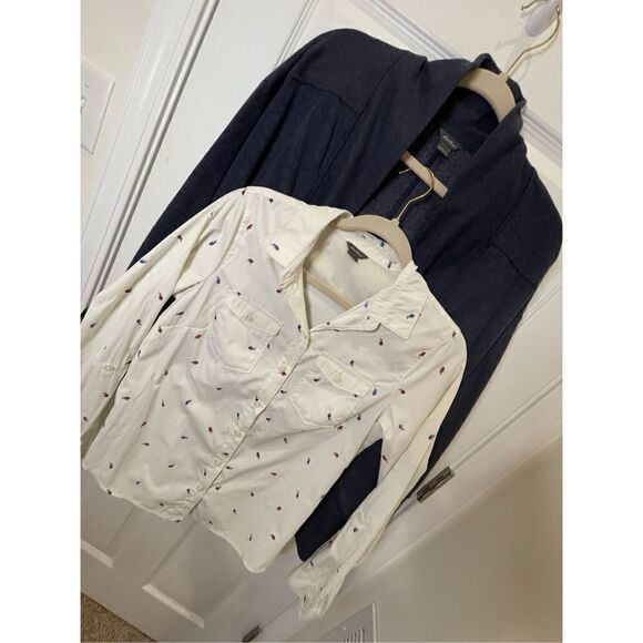 Eddie Bauer women’s bundle lot open cardigan and button down shirt size small - Picture 1 of 14